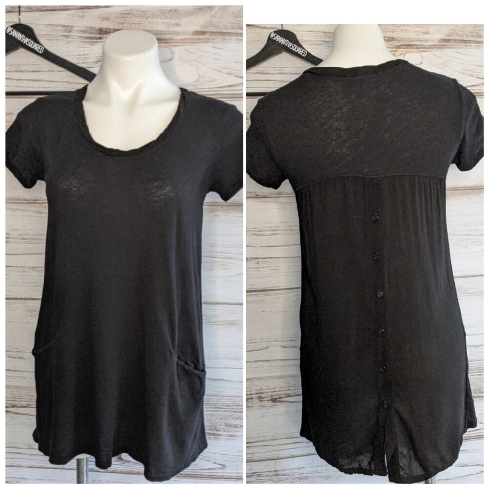 Left of Center Short Sleeve Tunic Tee sz XS